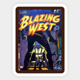 Blazing Wild West Comic Cover Sticker